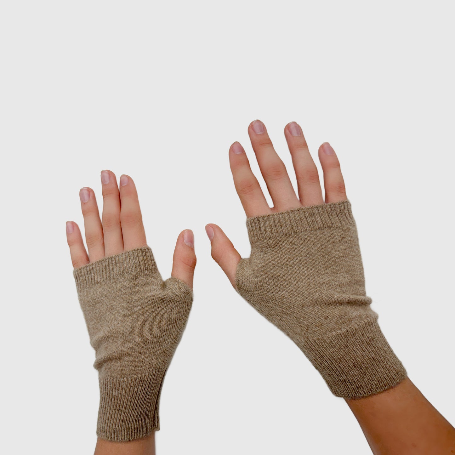 Cashmere wrist warmers | Fingerless gloves | Natural or Taupe