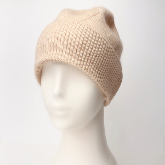 Natural Cashmere beanie | Textured Cashmere Hat