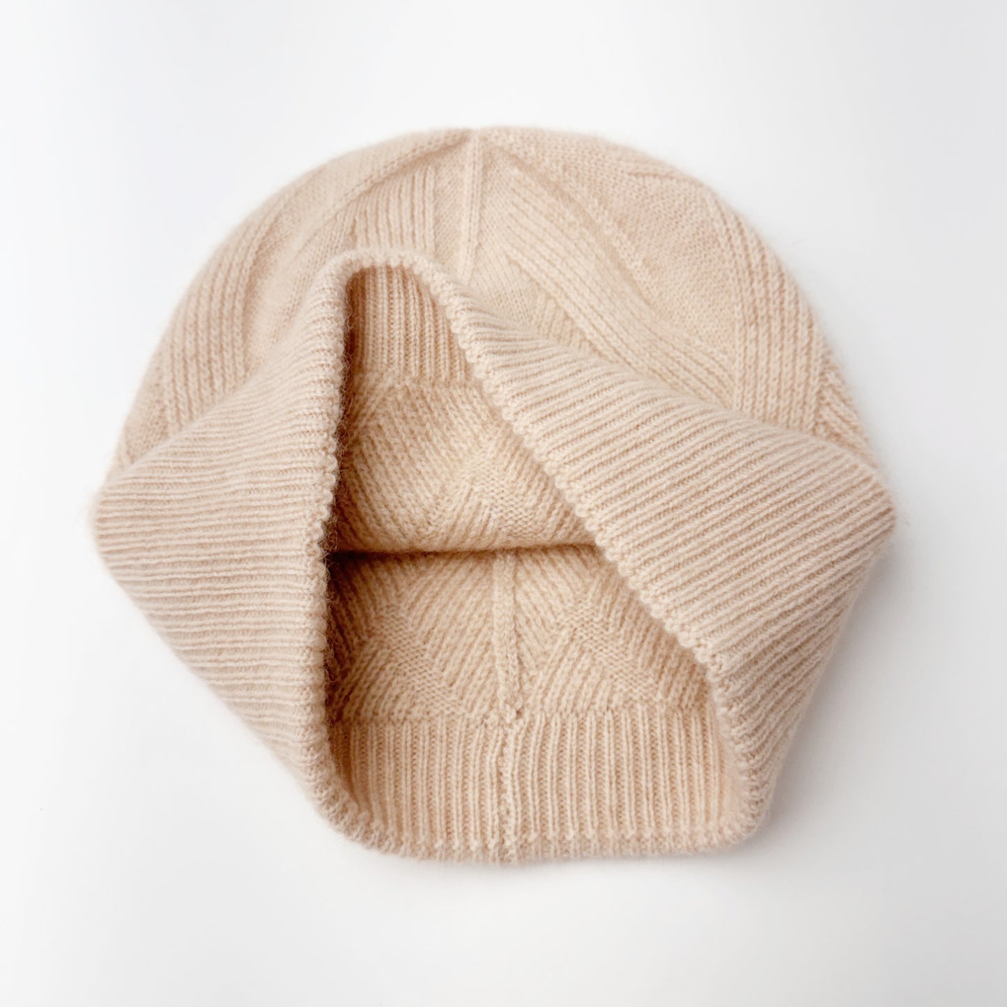 Natural Cashmere beanie | Textured Cashmere Hat