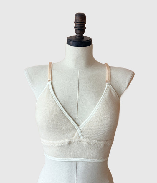 Long bra in 100% Cashmere | Ready to ship cashmere lingerie