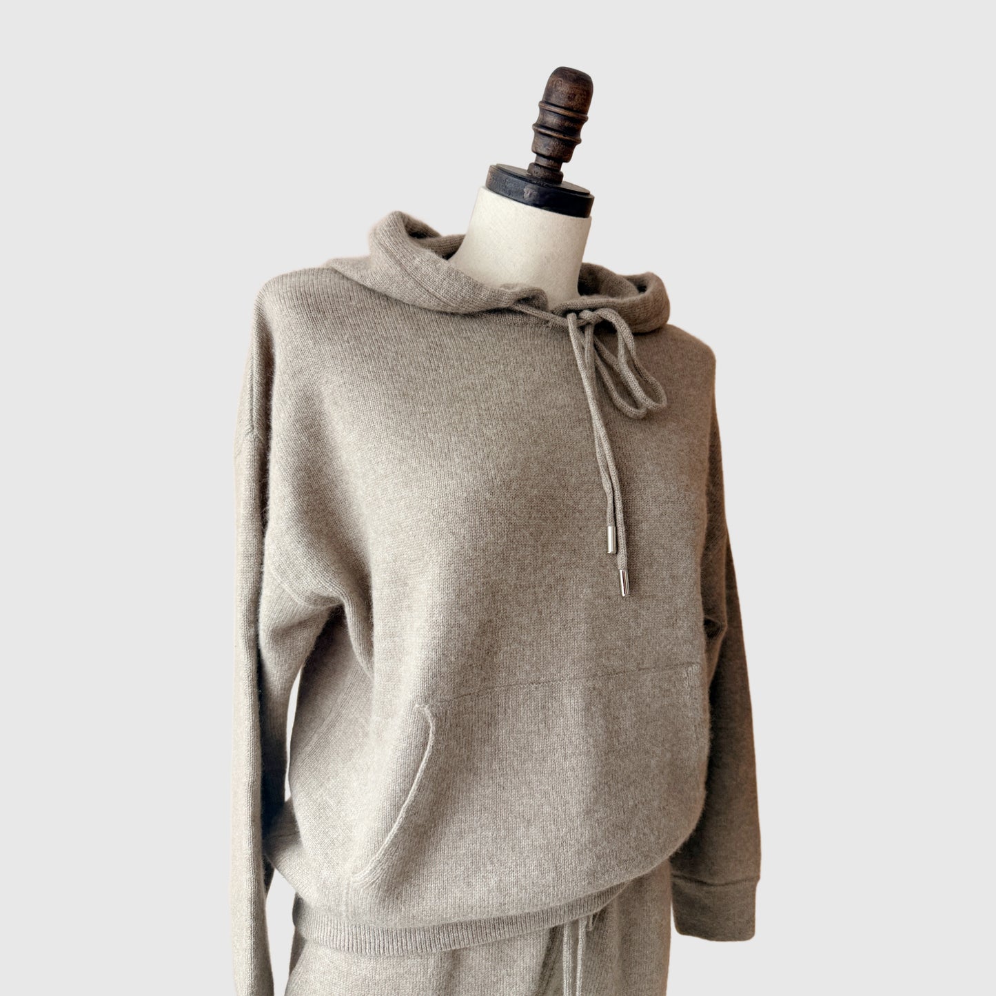 Cashmere knit hoodie and pants set | Women's Cashmere Loungewear