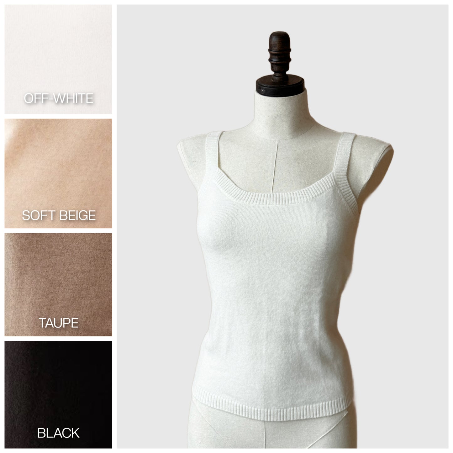 Cashmere Merino Wool Tank Top | 4 Colors | Women’s knitwear