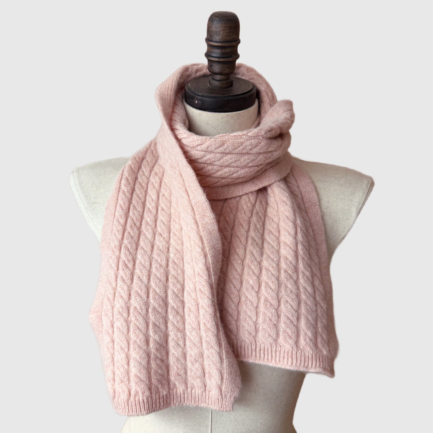 Cashmere cable knit skinny scarf | 5 Colors | Cashmere scarves and wraps by Econica