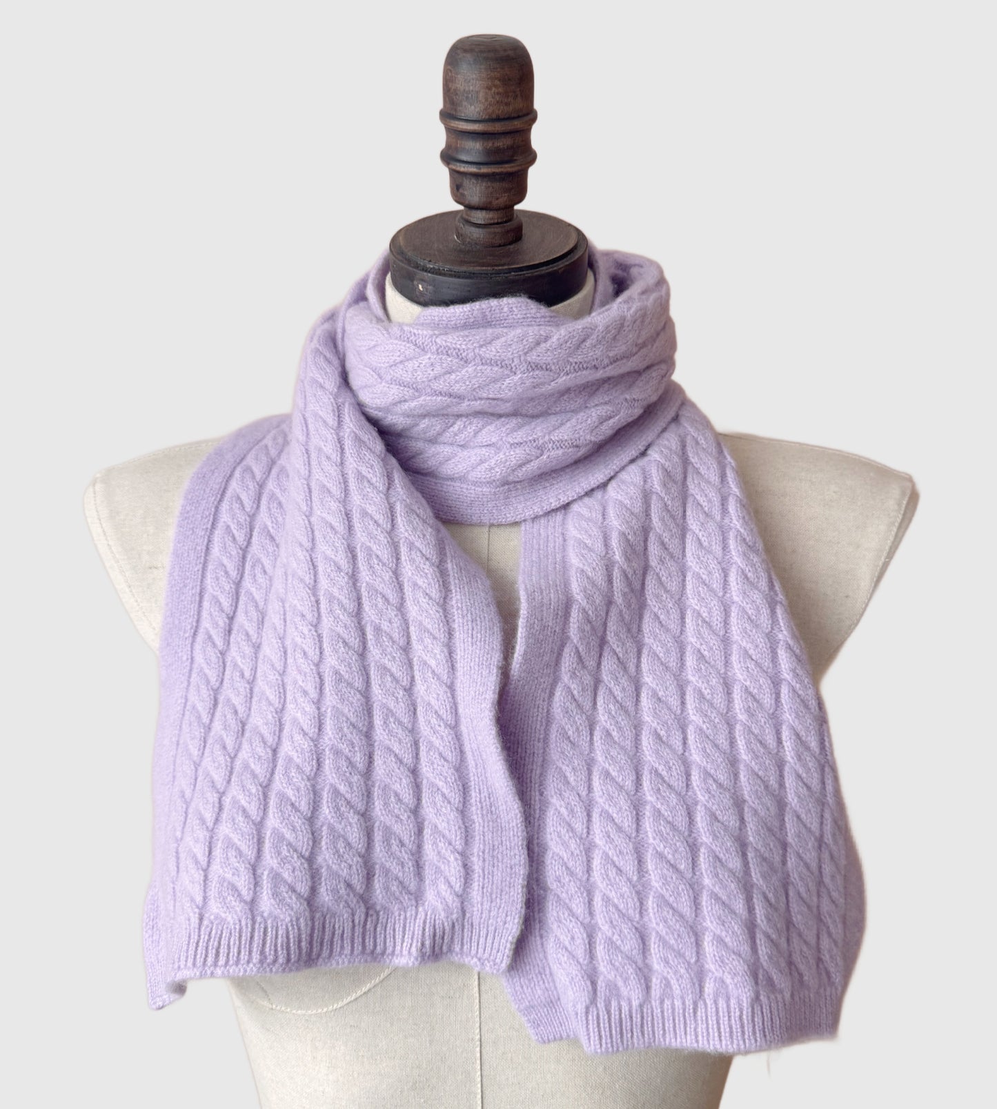 Cashmere cable knit skinny scarf | 5 Colors | Cashmere scarves and wraps by Econica