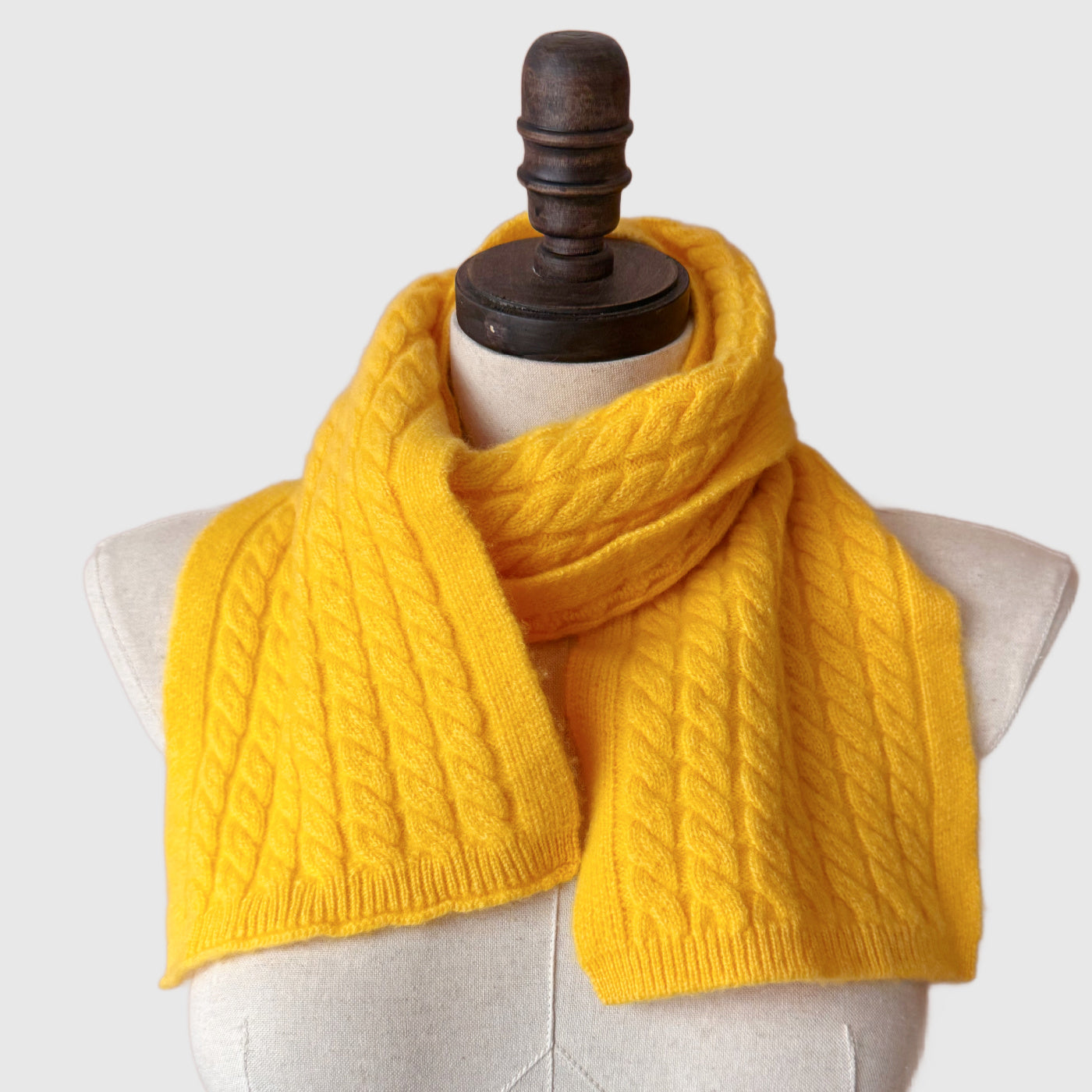Cashmere cable knit skinny scarf | 5 Colors | Cashmere scarves and wraps by Econica