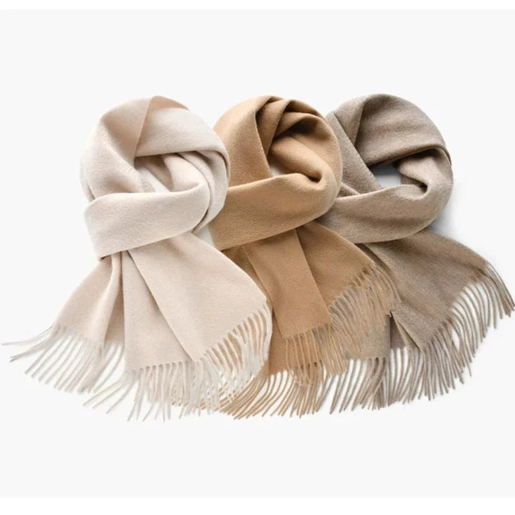 cashmere scarf in neutral colors 