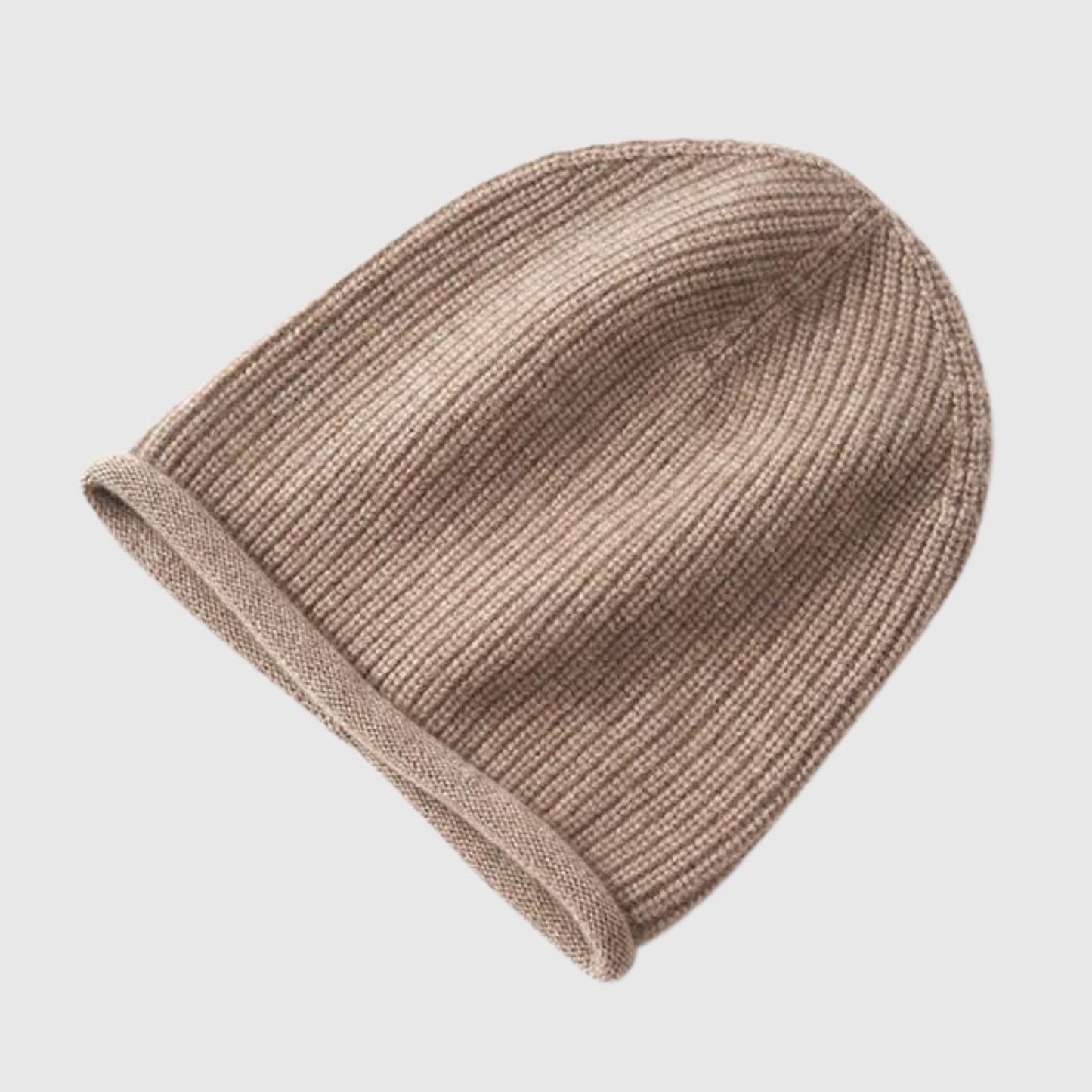 pure cashmere hat with rolled hem from Canada