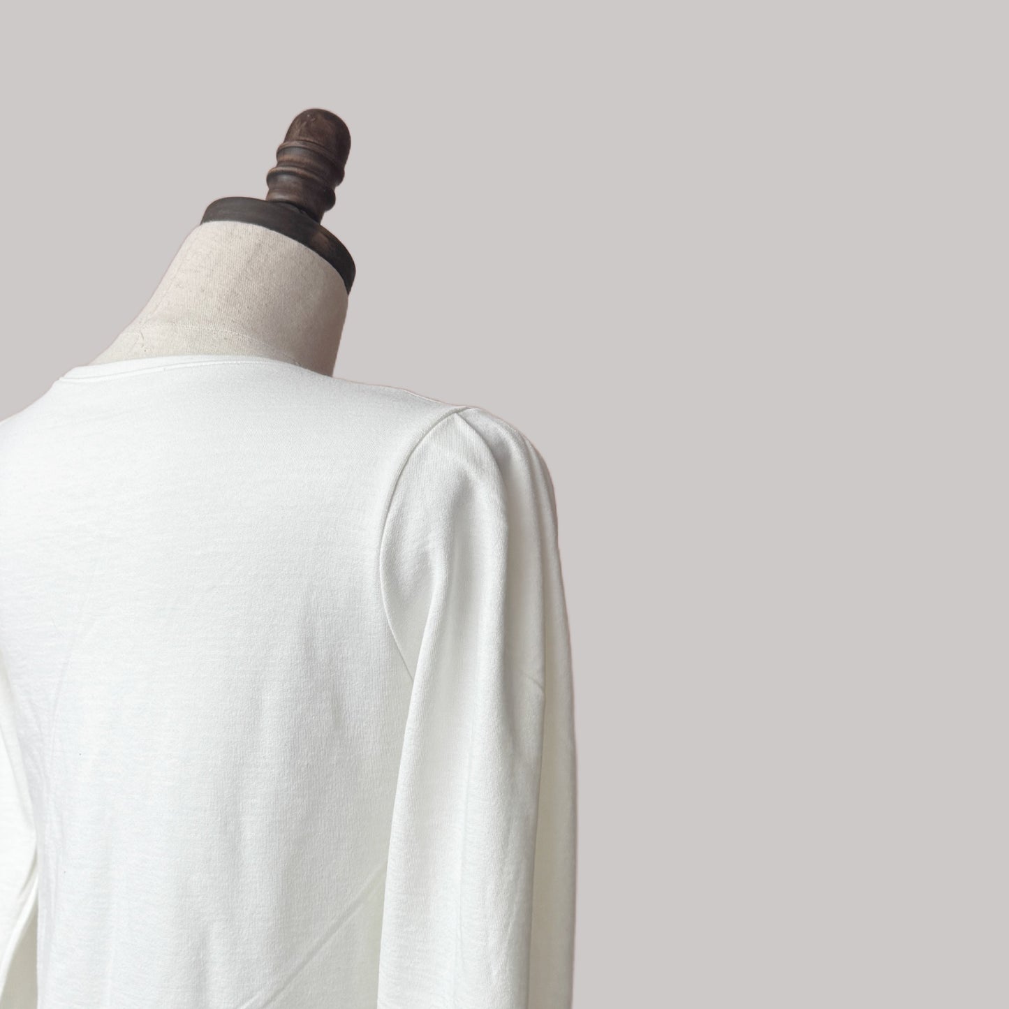 Cinched sleeves women's top - organic cotton or wool jersey
