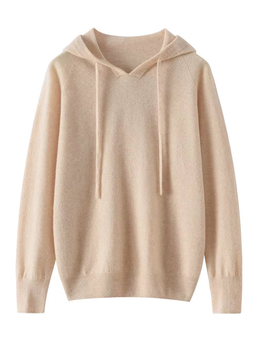 Cashmere knit hooded top | 15 Colors