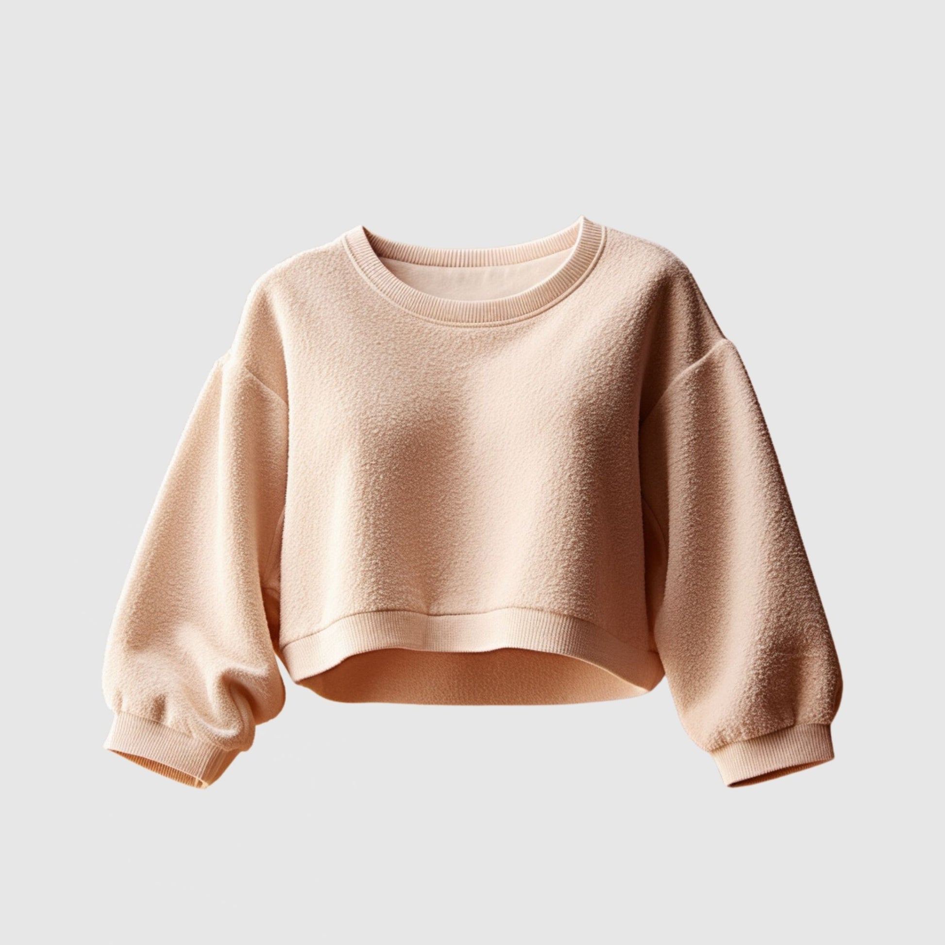 cropped organic cotton fleece top made in Canada 