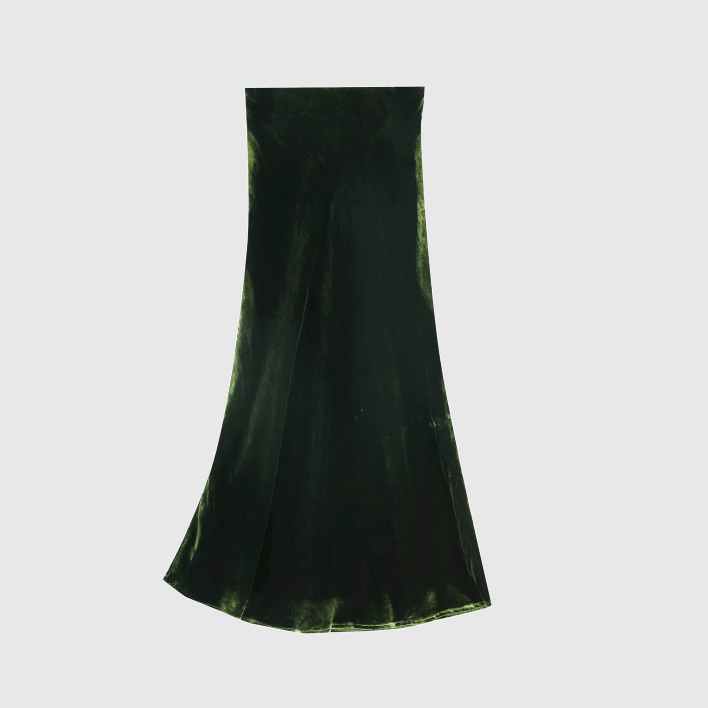 Long Mermaid Skirt in crushed silk velvet | Evening skirt in natural Mulberry Silk