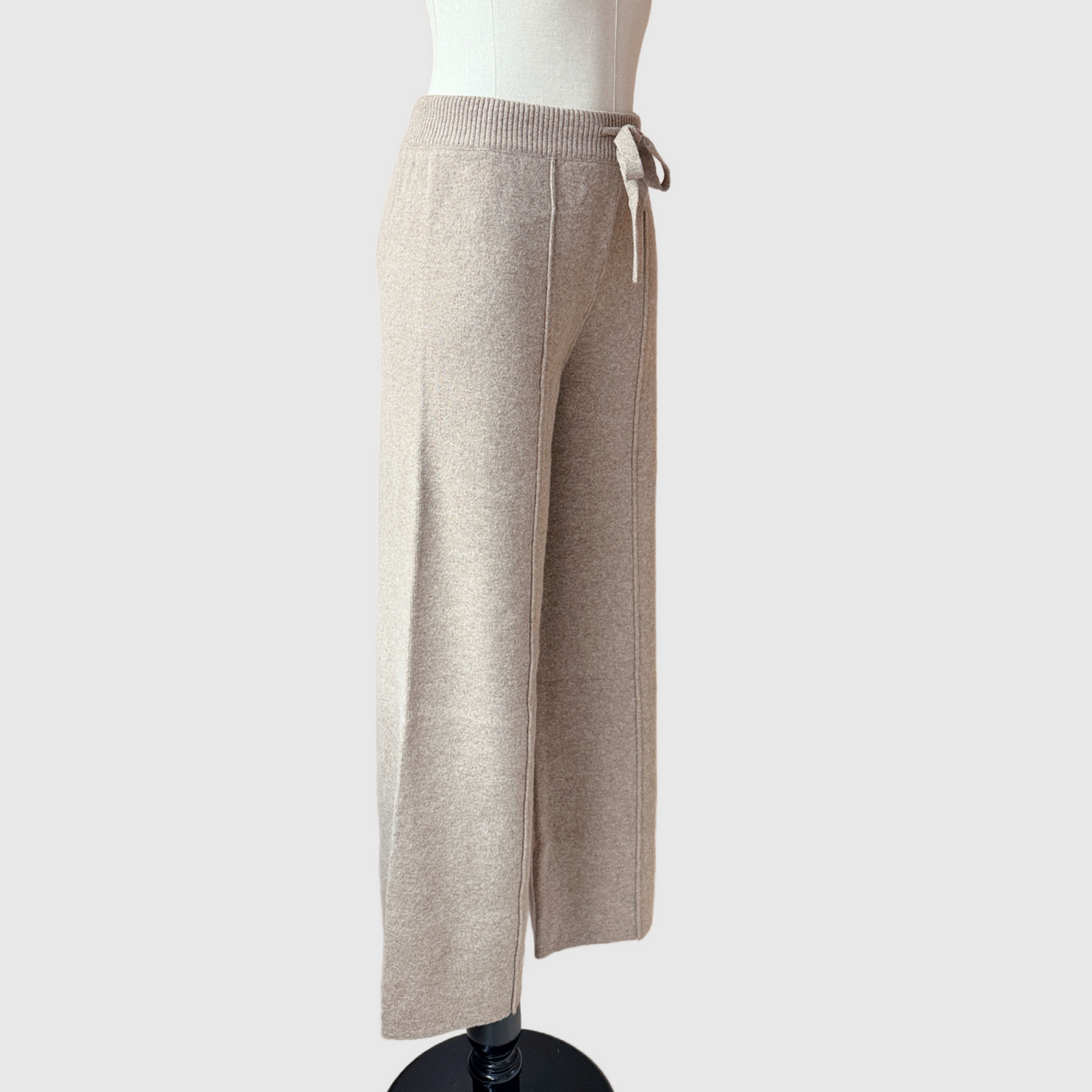 Wide leg wool pants | Drawstring merino wool pants