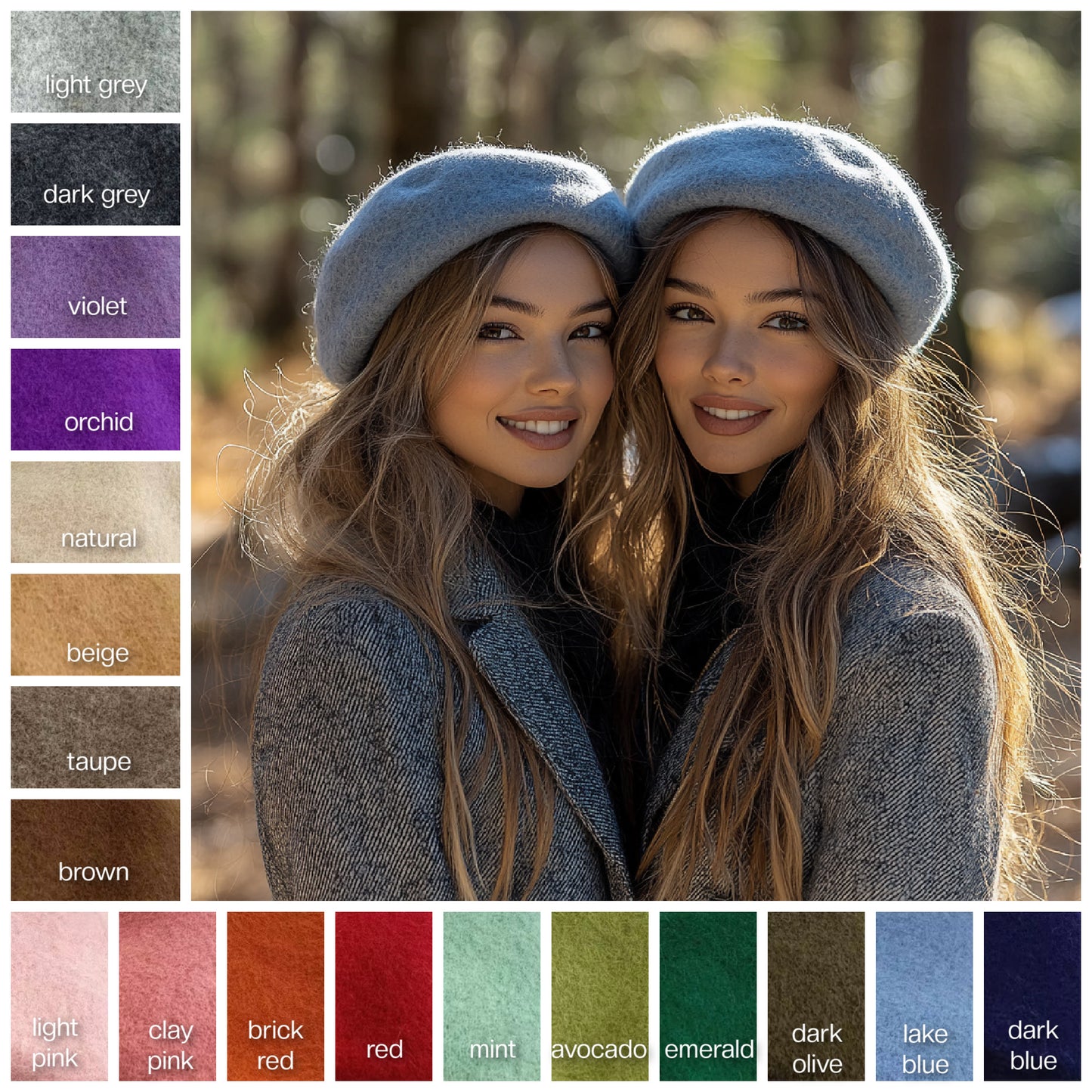 French Wool Beret | Merino Wool Hat | 20 + colors