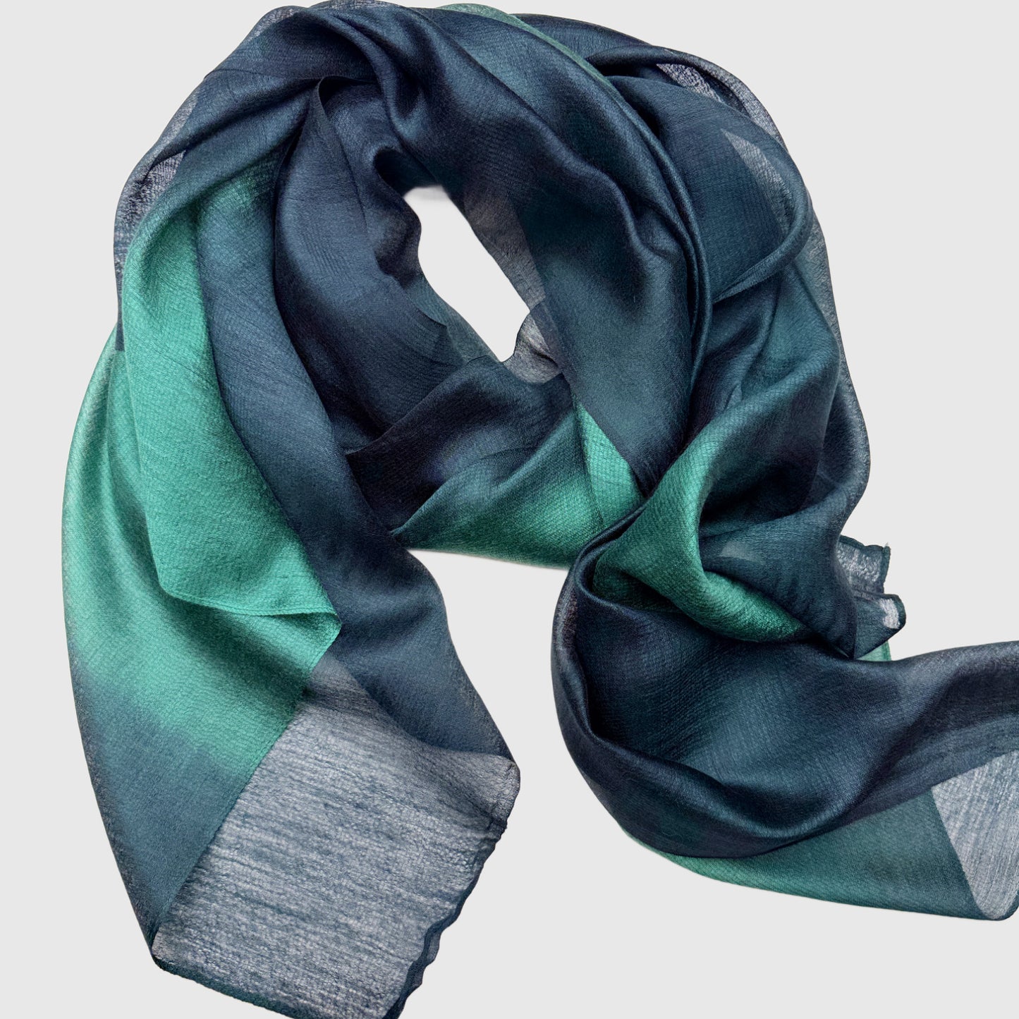 Terra Scarf Silk Wool | Gradient Ombré Scarf