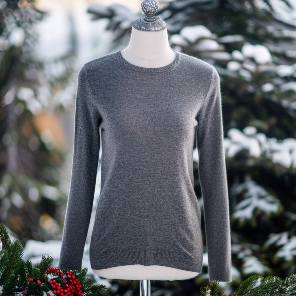 Fine cashmere crewneck top | 18 Colors | Cashmere women's sweater