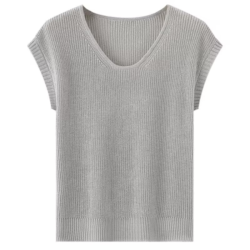 Linen summer top with slouchy shoulders | 6 Colors | Women’s linen knitwear