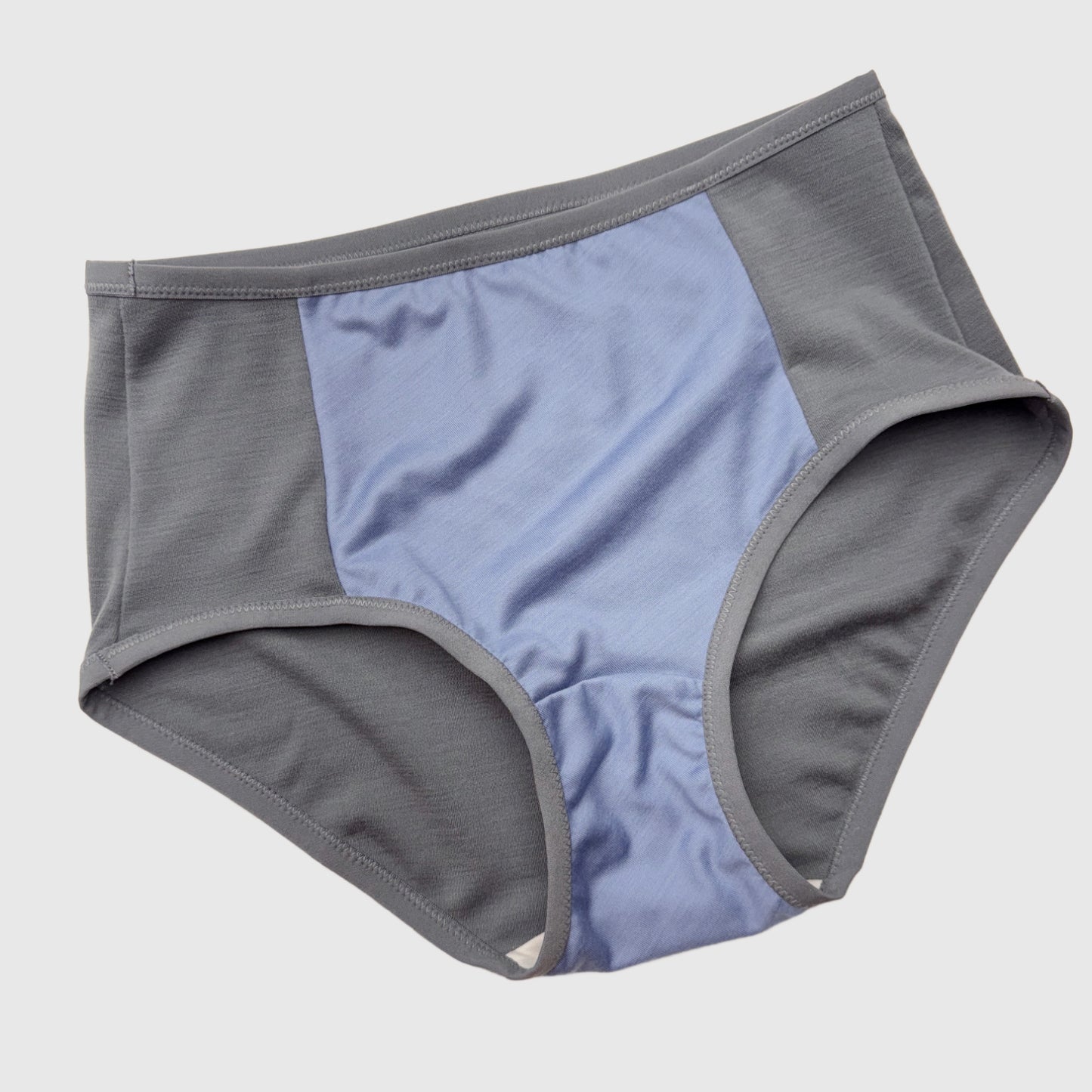 Grey Blue Merino Wool hipster underwear Large | Ready-To-Ship