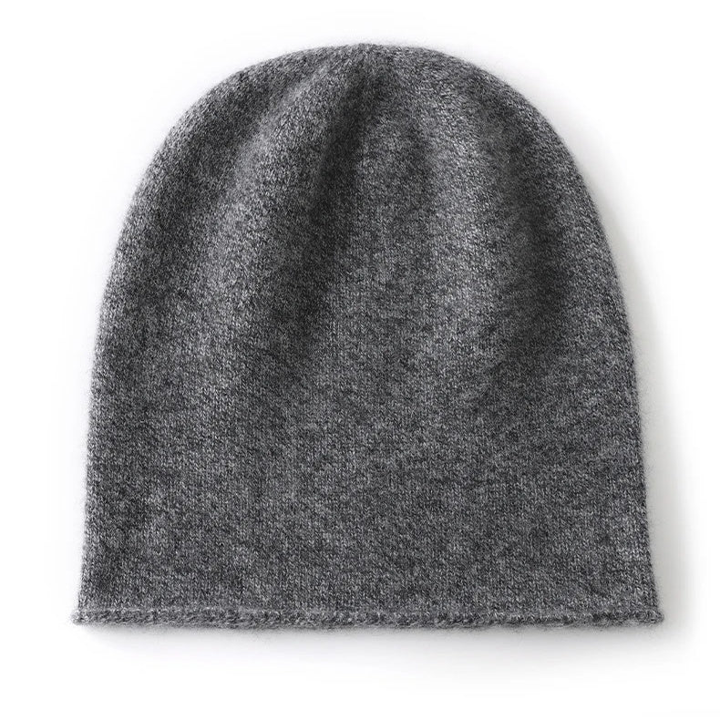 Thin Cashmere beanie with rolled hem | 8 Colors