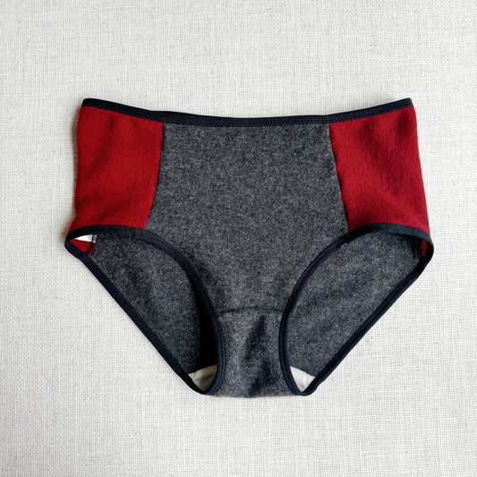 grey red cashmere underwear  made in Canada Cashmere underwear for women
