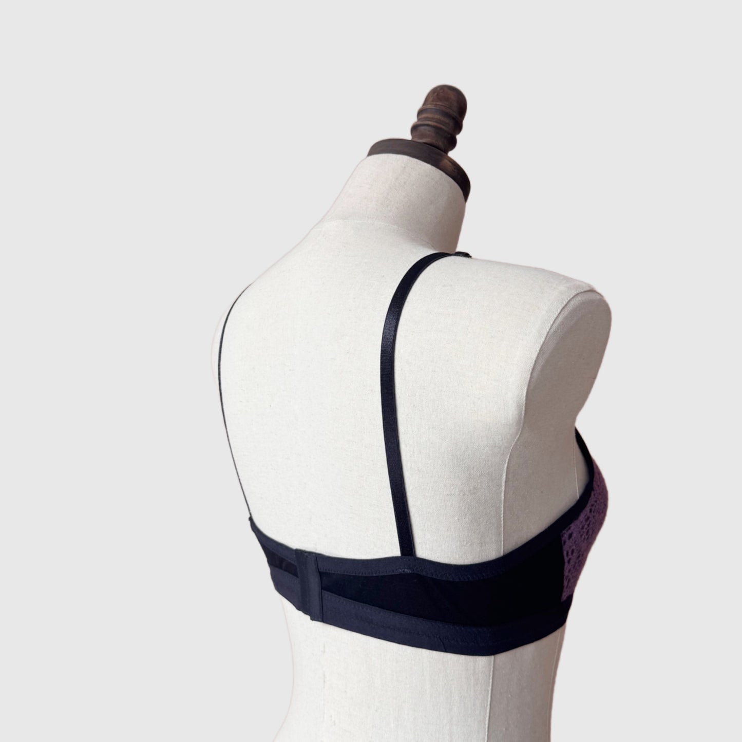 Merino wool lace bra Small/Medium A Cup | Handmade in Canada merino wool underwear and lingerie