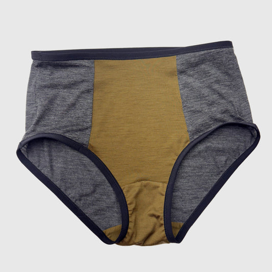 Grey Green Merino Wool french brief Large | Ready-To-Ship