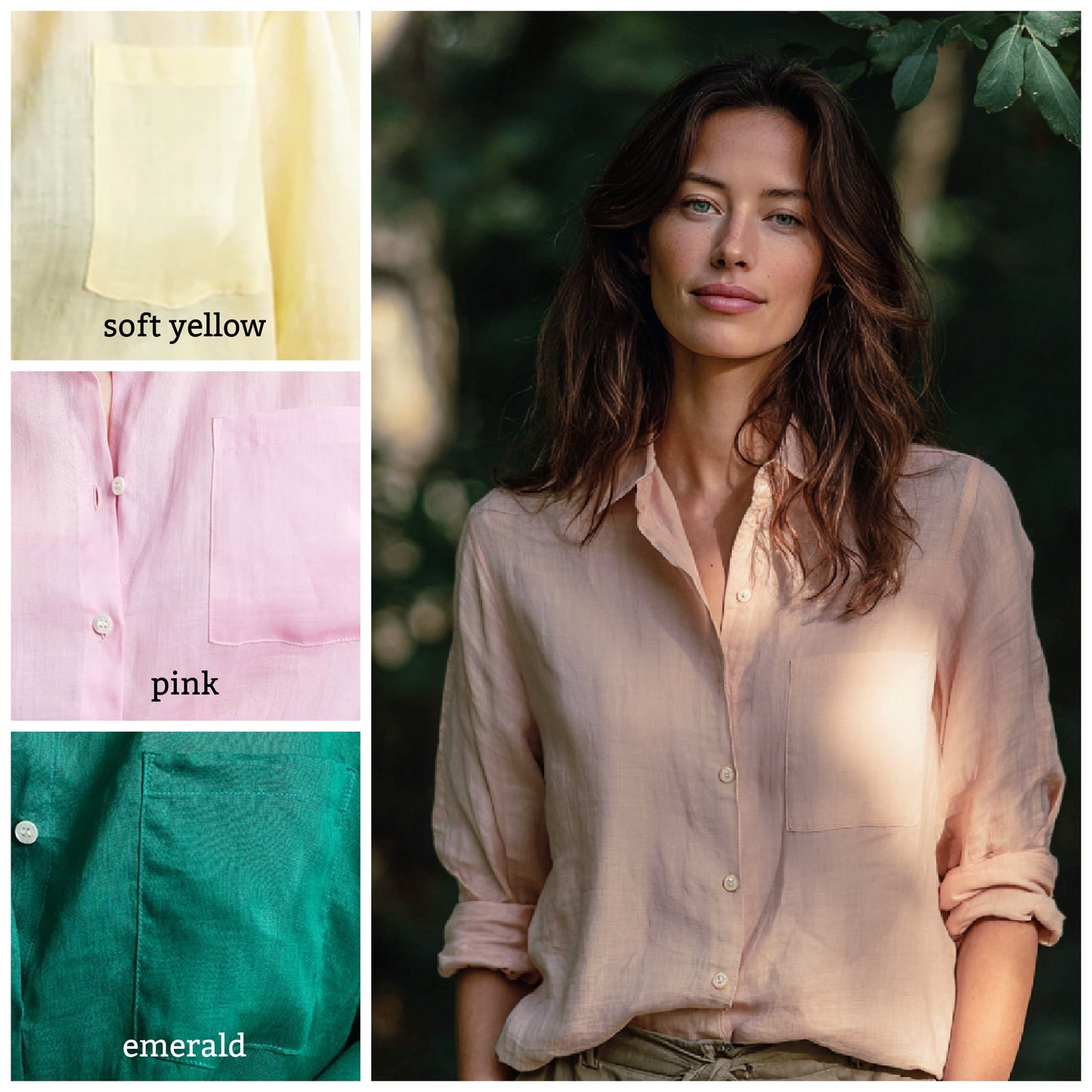 Women's Linen Button Down Shirt | Relaxed fit linen shirt