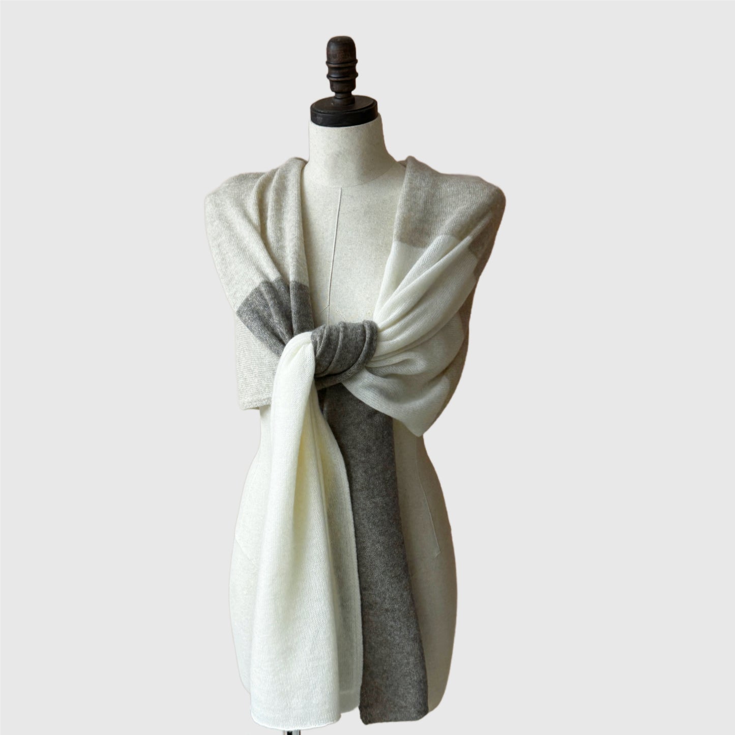 Extra Large Natural Cashmere Shawl Scarf