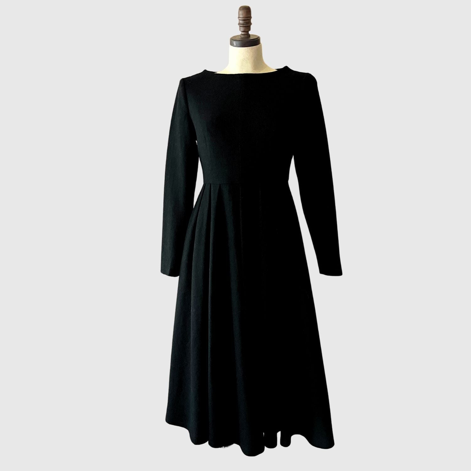 Black wool dress