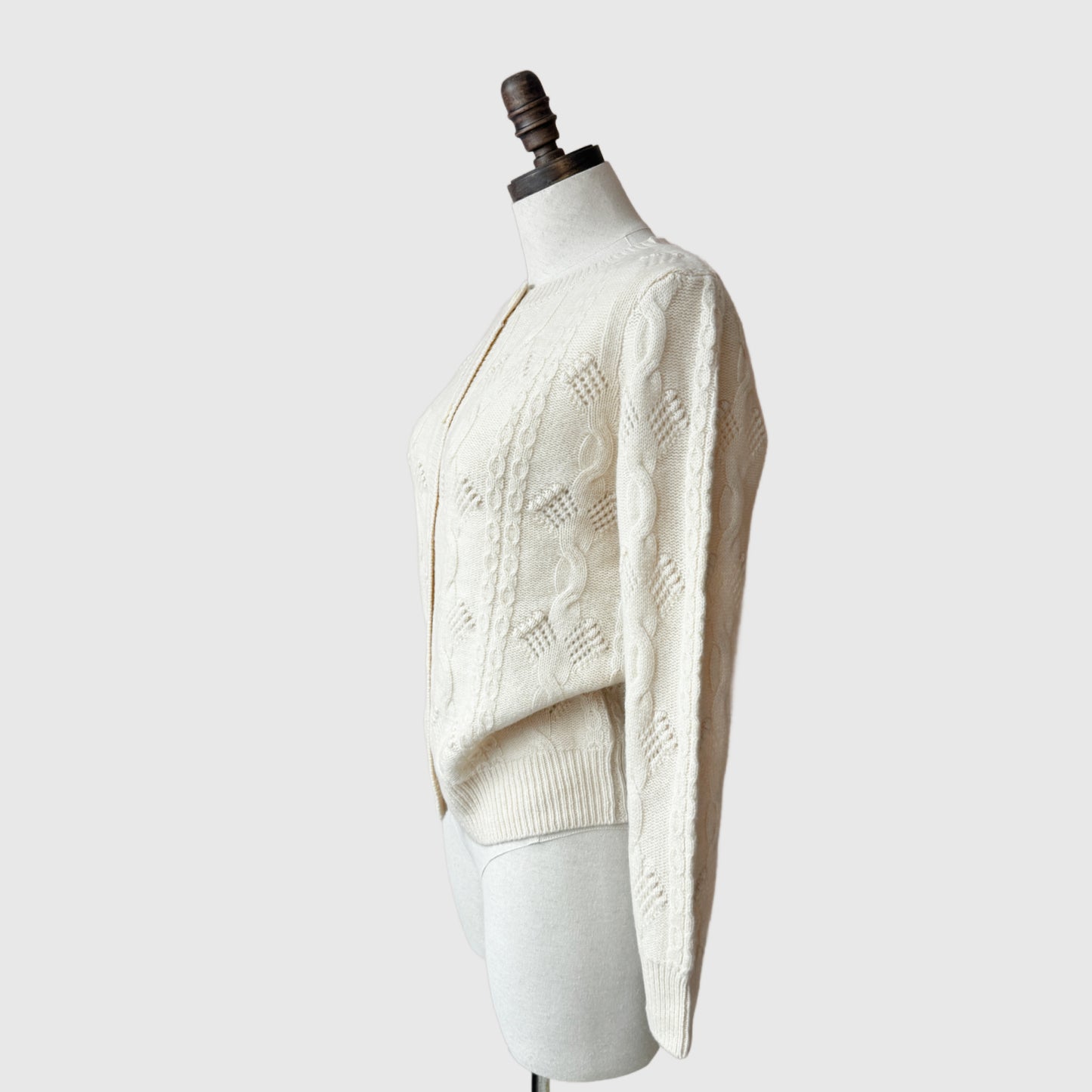 Natural merino wool cardigan Large | CLEARANCE