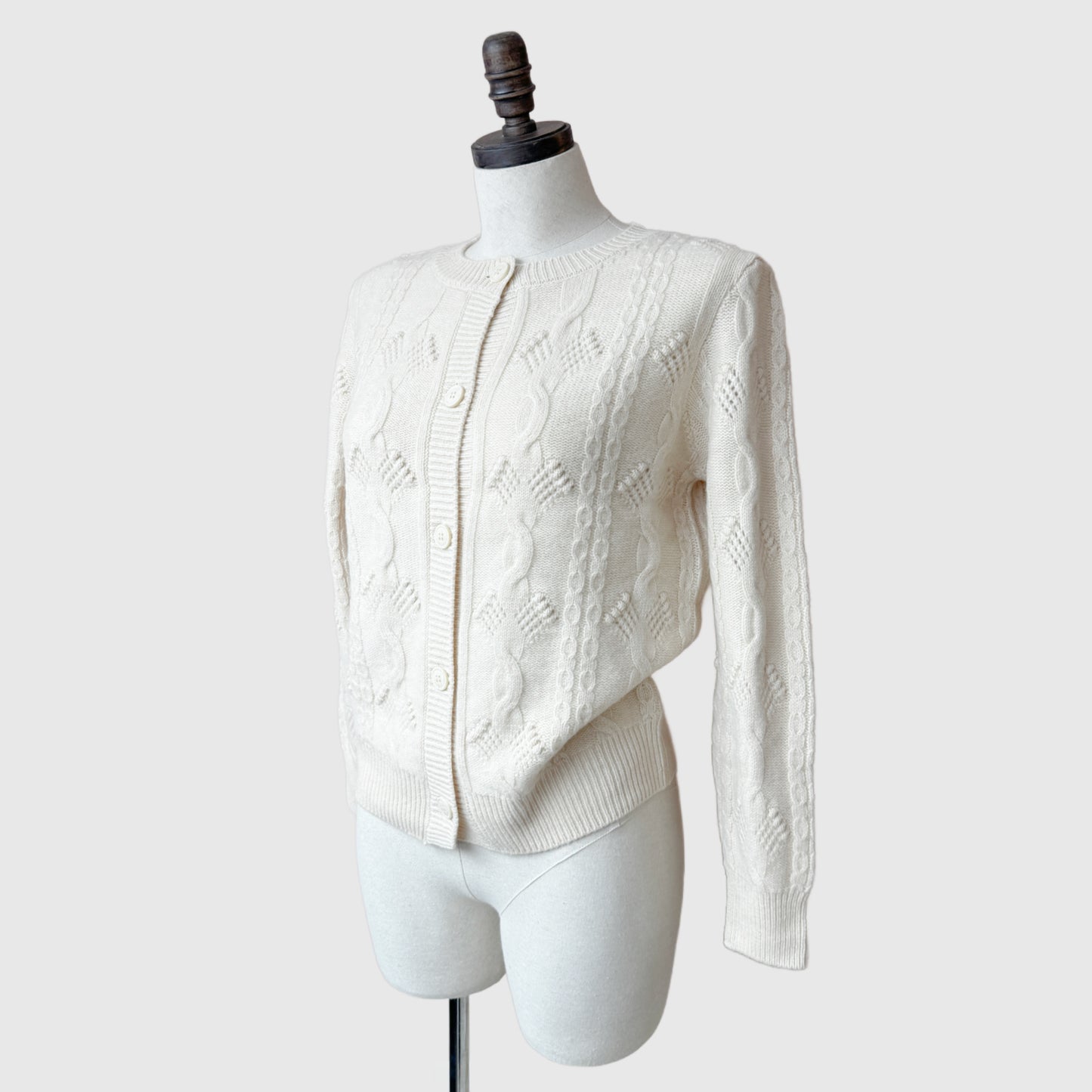 Natural merino wool cardigan Large | CLEARANCE