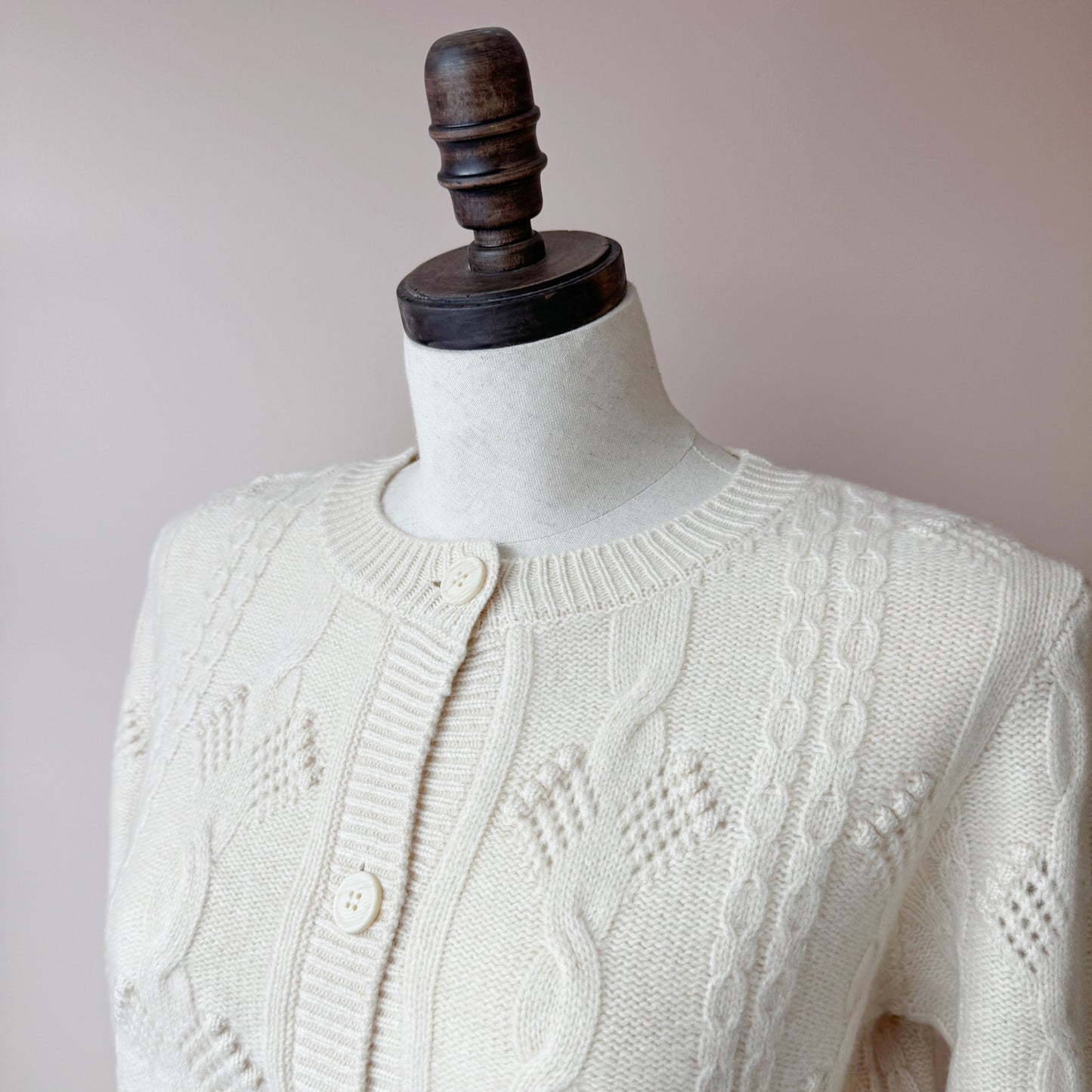 Natural merino wool cardigan Large | CLEARANCE