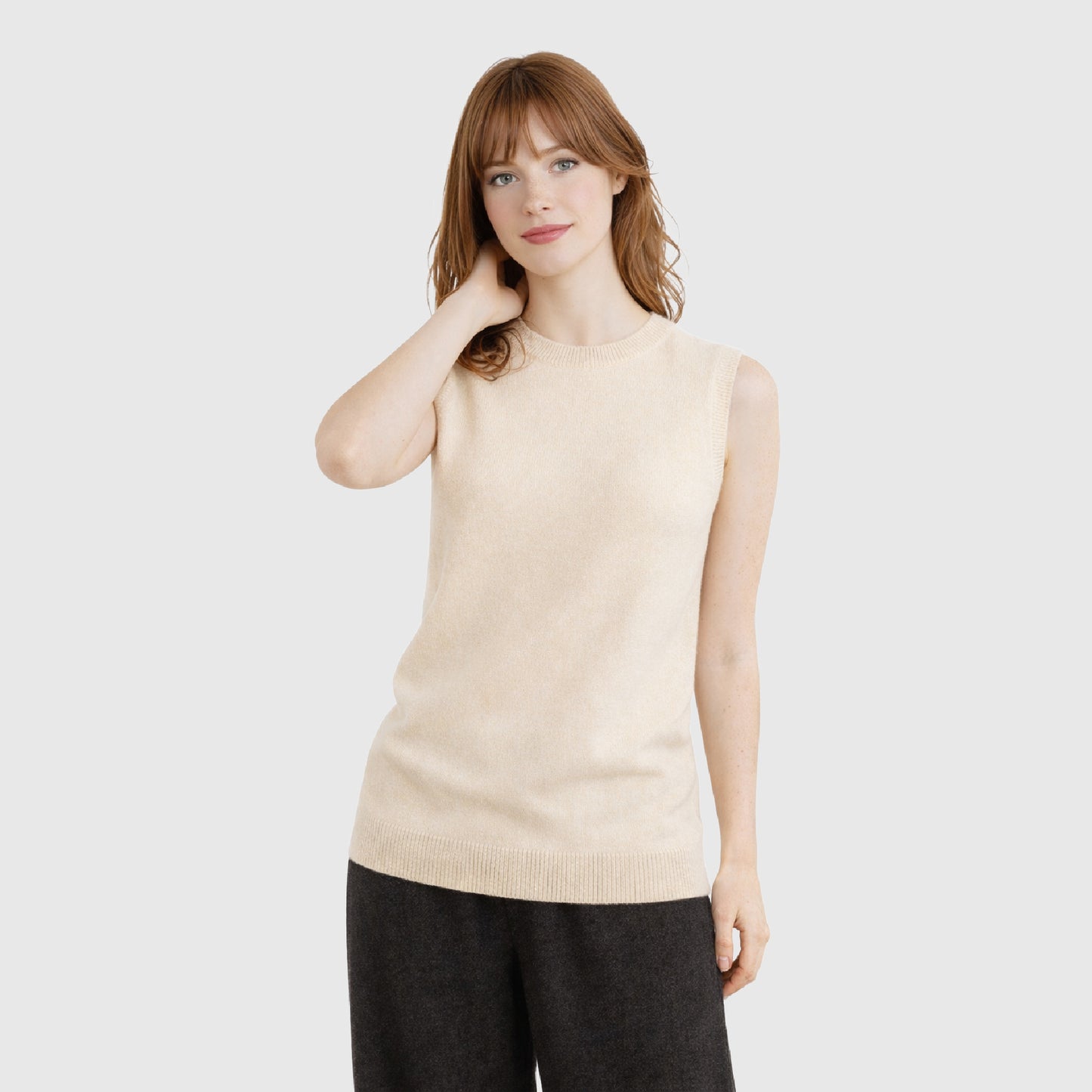 Sleeveless merino wool top | Women’s knitwear