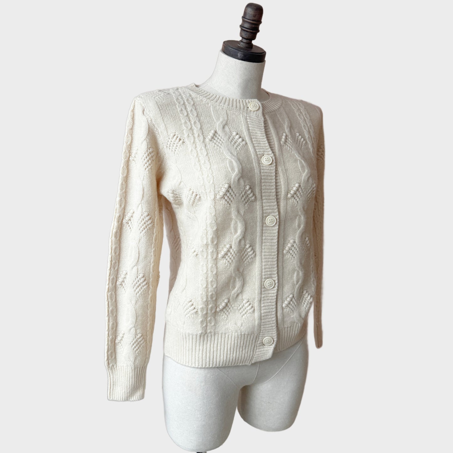 Natural merino wool cardigan Large | CLEARANCE