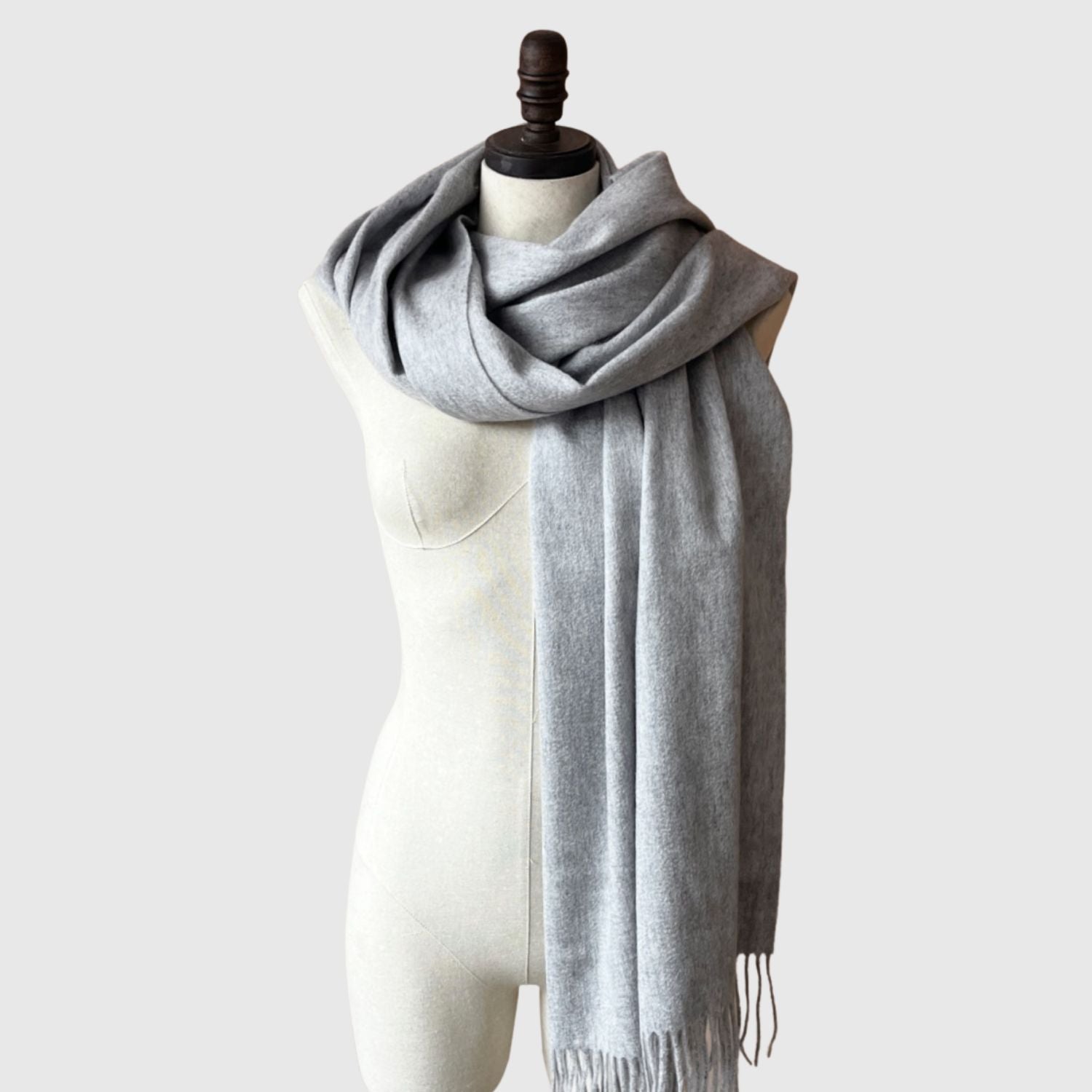 oversized lambs wool scarf | long wool winter scarf