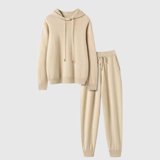 Pure Cashmere lounge set, hoodie and jogging pants suit | 4 Colors | Women's Cashmere Loungewear