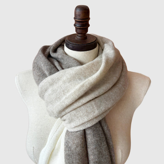 Extra Large Natural Cashmere Shawl Scarf