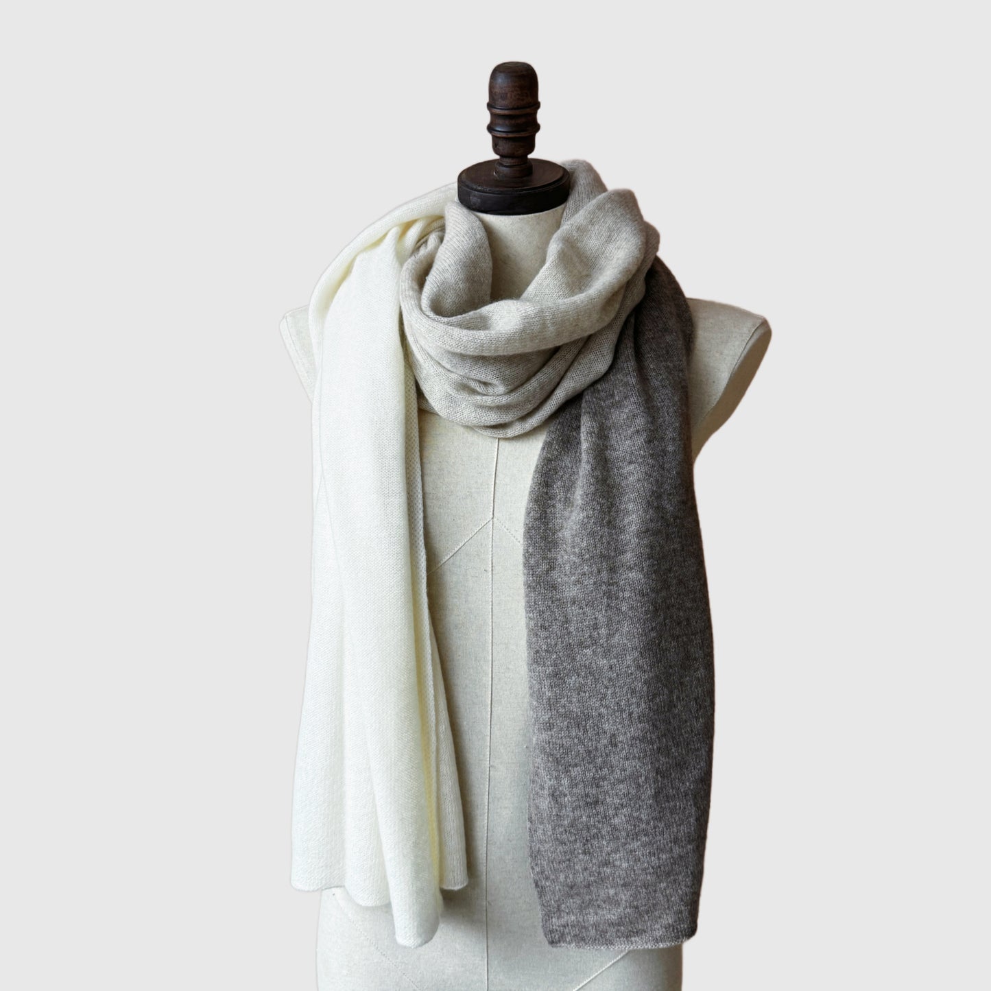 Extra Large Natural Cashmere Shawl Scarf