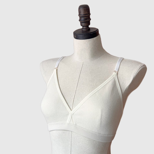 Natural merino wool bra Extra Small-Small C/D Cup | Handmade in Canada merino wool intimates