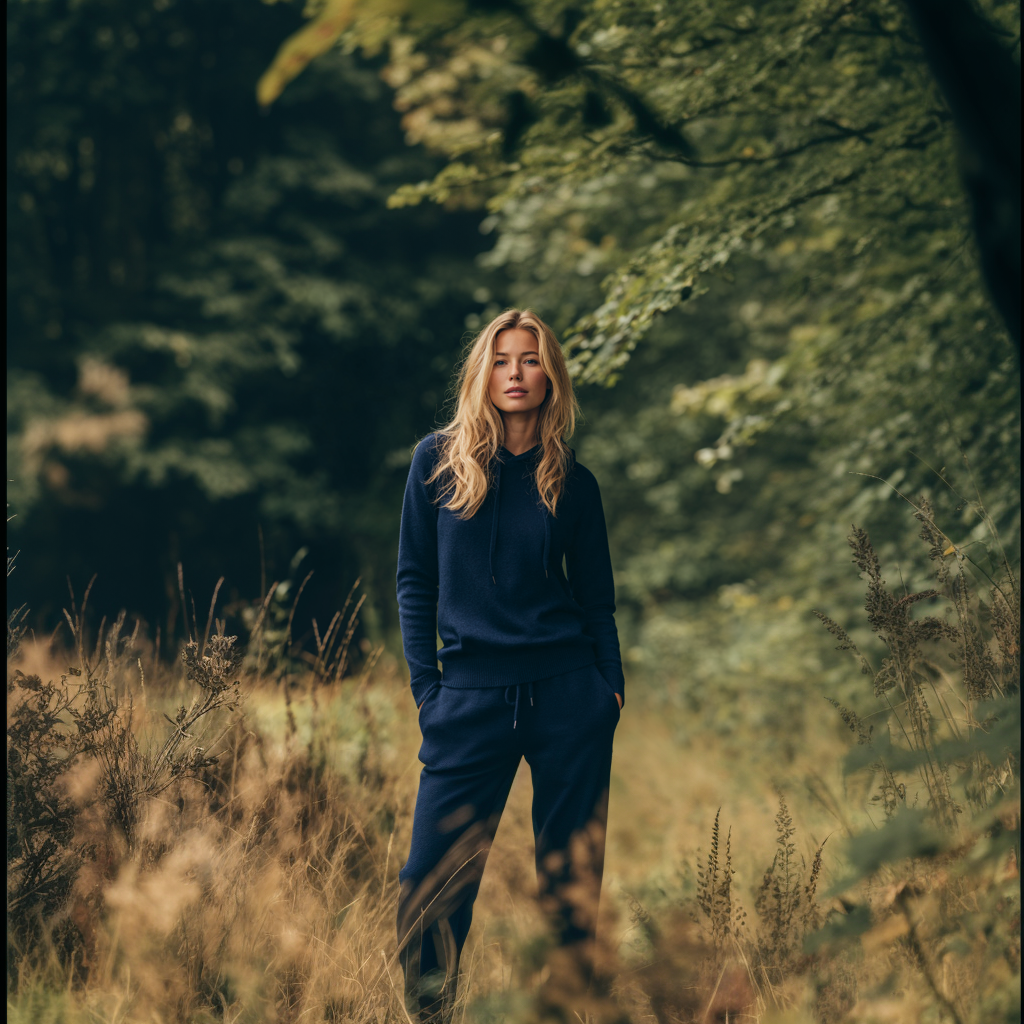 Cashmere hoodie and jogging pants set | 4 Colors | Women's Cashmere Loungewear