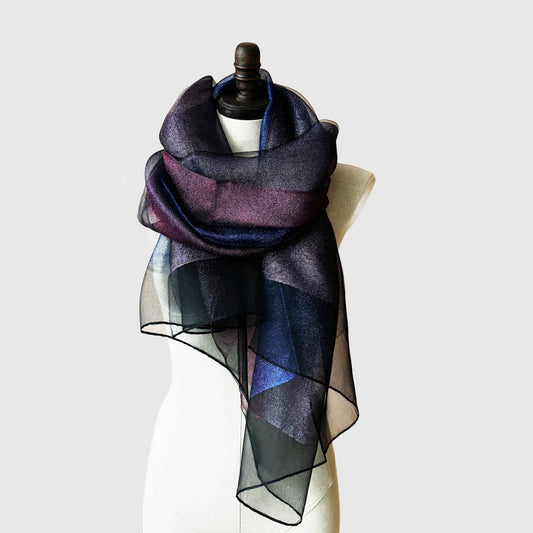 Nebula Scarf Silk Blend | Gradient Ombré Scarf