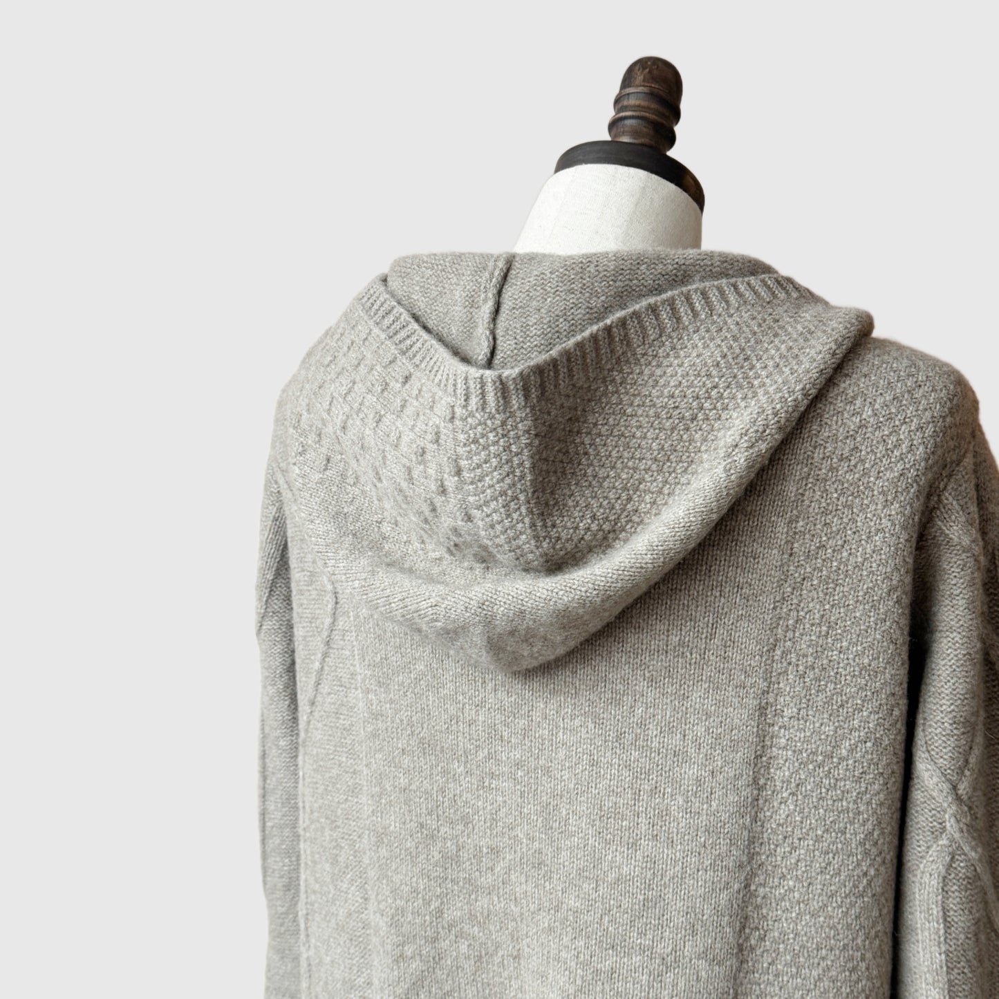 Natural merino wool long cardigan | Women's wool knitwear