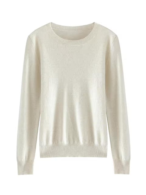 Fine cashmere crewneck top | 18 Colors | Cashmere women's sweater