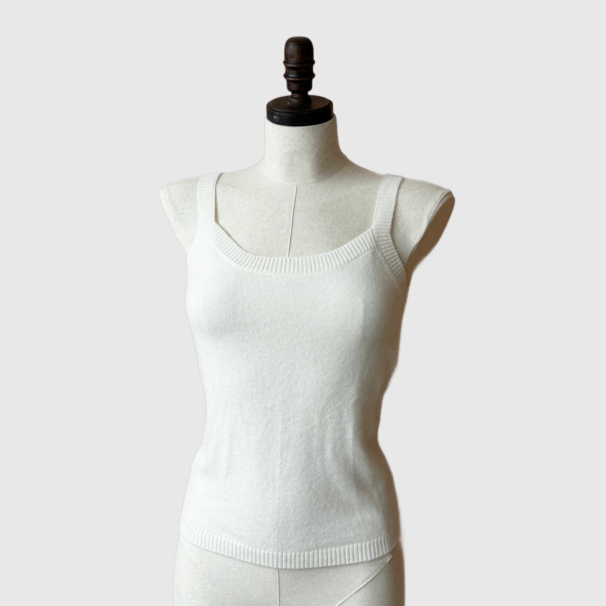 offwhite cashmere tank top