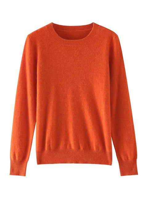 Fine cashmere crewneck top | 18 Colors | Cashmere women's sweater