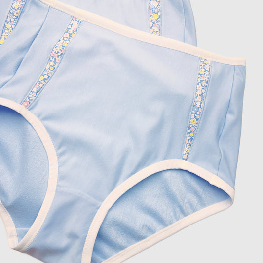 Set of 2 Custom-made Organic cotton French brief | Handmade in Canada Natural underwear