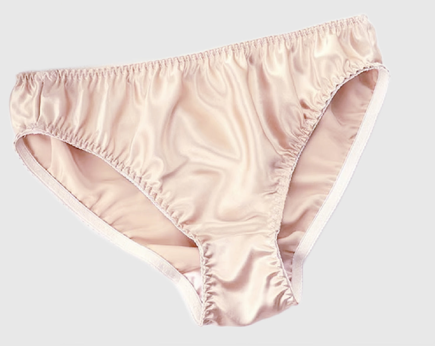 Blush or Rose Silk Bikini Brief S/M | Clearance