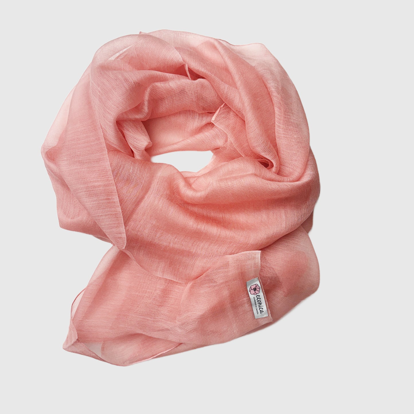 Pale Pink Silk Wool shawl | Large lightweight wrap scarf