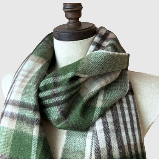 Pastel Plaid lambswool winter scarf