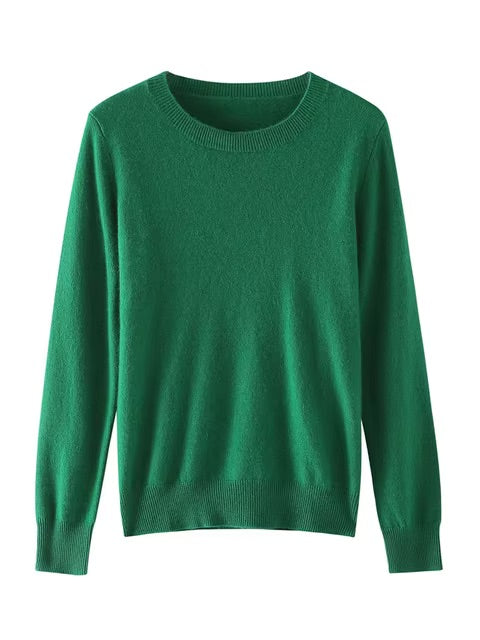 Fine cashmere crewneck top | 18 Colors | Cashmere women's sweater