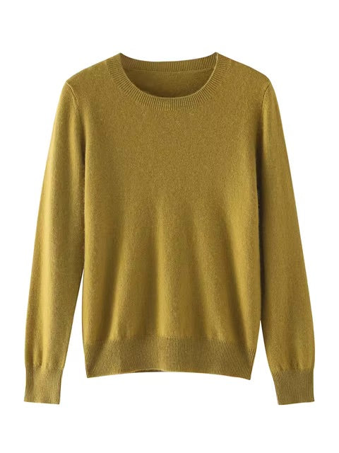 Fine cashmere crewneck top | 18 Colors | Cashmere women's sweater